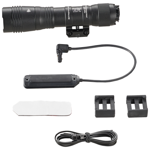 Streamlight Protac 2.0 Rail Mount, Weaponlight, Rechargeable, 2,000 Lumens, Fits 1913 Rails, Anodized Finish, Black, Includes SL-B50 Battery Pack, Straight Pressure Switch, USB-C Charging Cable