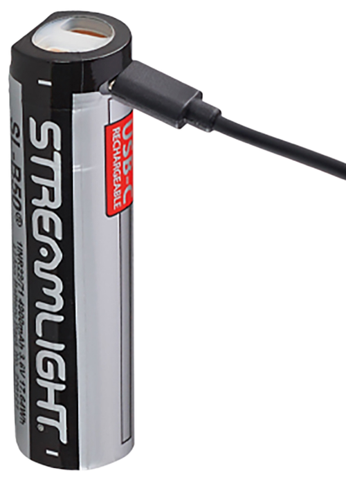 Streamlight SL-B50, USB-C Rechargeable Battery, 1 Pack, Black and Silver