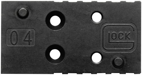 Glock MOS Plate, Size 04, Fits Leupold Footprint, For Glock MOS Gen 5 9mm/40S&W, Black