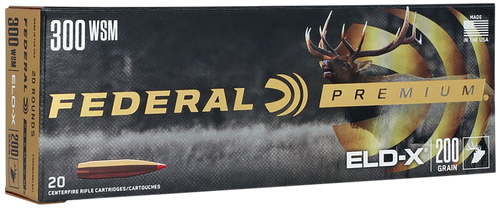 Federal Federal Premium, Extremely Low Drag eXpanding, 300 Winchester Short Magnum, 200gr, Polymer Tip, 20rd Box