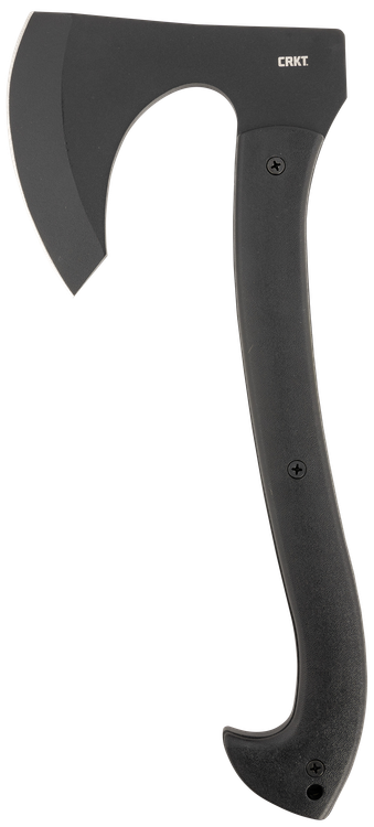 Columbia River Skeggox T-Hawk, Axe, 4.83" Blade, Plain Edge, SK-5 High Carbon, Powder Coat Finish, Black, Glass Reinforced Nylon Handle, Thermaplastic Sheath