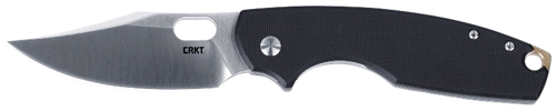 Columbia River Pilar IV, Folding Knife, Plain Edge, 3.09" Clip Point, G10 Handle, D2 Stainless, Satin Finish, Black Handle, Silver Blade
