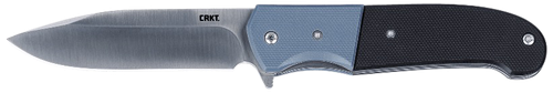 Columbia River Ignitor, Folding Knife, Plain Edge, 3.48" Spear Point, G10 Handle, 8Cr13MoV Stainless, Satin Finish, Black Handle, Silver Blade