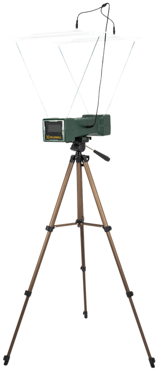 Caldwell Precision Chrono Kit, Chronograph, Bluetooth Enabled, Extra Wide Sun Screen, Green, Includes 2 Sun Screens, Carry Case, Tripod, and Light Kit