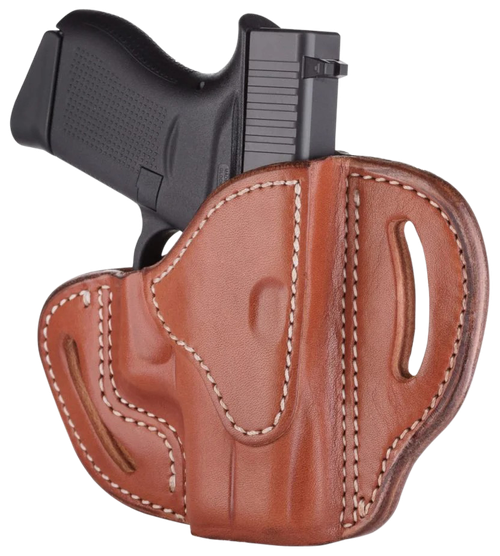 1791 Gunleather BHC Optic Ready Outside Waistband Compact Classic Brown Leather Belt Slide Compatible Glock 43/Sig P365