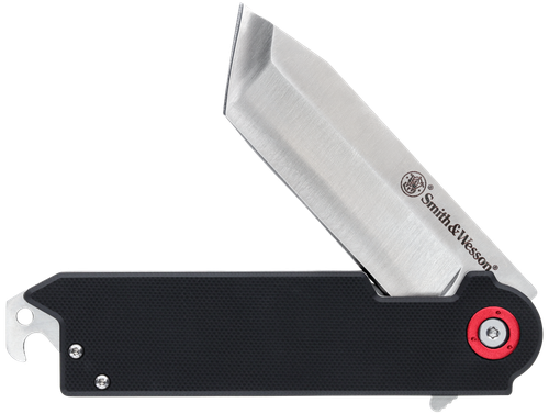 Smith & Wesson Knives Big Benji 3.50" Folding Plain Stainless Steel Blade 4.25" Black