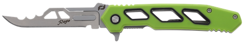 Schrade Isolate Enrage 7 2.60" Folding Scalpel Plain Satin 420A Steel Blade, 4.25" Green Non-Slip Carbon Fiber Handle, Includes Blade Removal Tool/Case/Sheath/