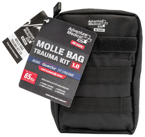 Adventure Medical Kits MOLLE Bag Trauma Kit 1.0 Treats Injuries/Illnesses Black