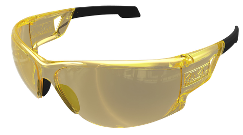 Mechanix Wear Type-N OSFA Amber Lens Anti-Scratch Black Frame