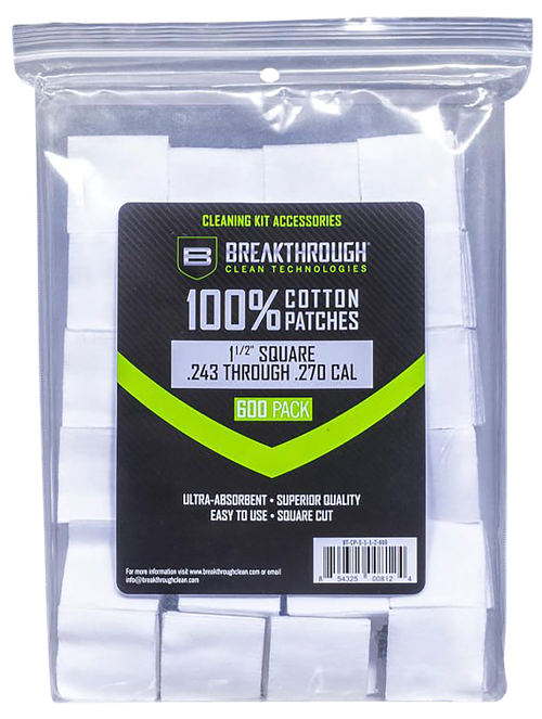 Breakthrough Clean BTCPS11/2600 Square Patches 243/270 Caliber 600 pieces