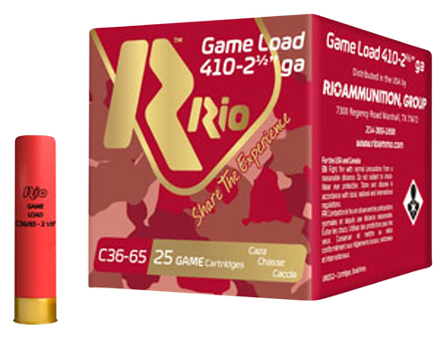Rio Game Load Heavy Field 410 Ga 2.50" 1/2 oz 8 Shot, 25rd Box
