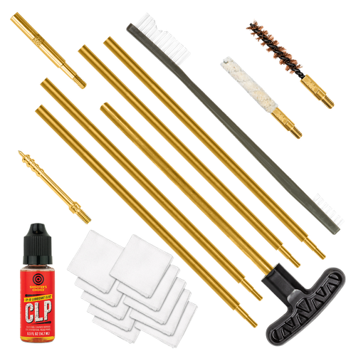 Otis .22 Caliber Cleaning Kit For Rifle & Pistol .22 Cal/.223 Cal/5.56mm Yellow Plastic Box Case
