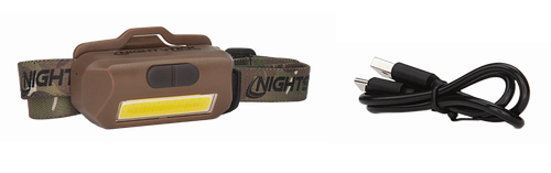 Nightstick USB-4510F Multi-Flood Flat Dark Earth 35/60/250 Lumens Green/Red/White LED Bulb Clip-On/Camo Strap
