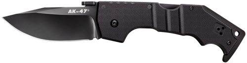 Cold Steel AK 3.50" Folding Clip Point Plain Black Matte S35VN SS Blade/5.50" Black G10 Handle Includes Belt Clip