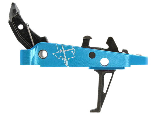 CMC Triggers Drop-In Trigger Group 2.0 Single-Stage Flat with 2.50 lbs Draw Weight, Black with Blue Housing, Fits AK-47