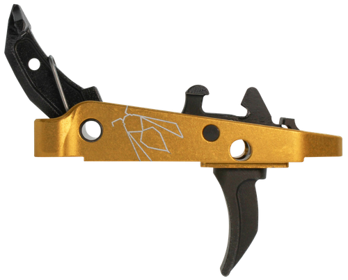 CMC Triggers Drop-In Yella Jacket Combat Trigger Group 2.0 Single-Stage Curve with 3.50 lbs Draw Weight, Black with Yellow Housing, Fits AK-47
