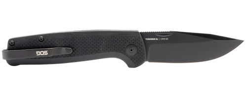 SOG Knives & Tools Terminus SJ, Folding Knife, 2.9" Clip Point Straight Point, G10 Handle, Cryo D2, Titanium Nitride Finish, Black