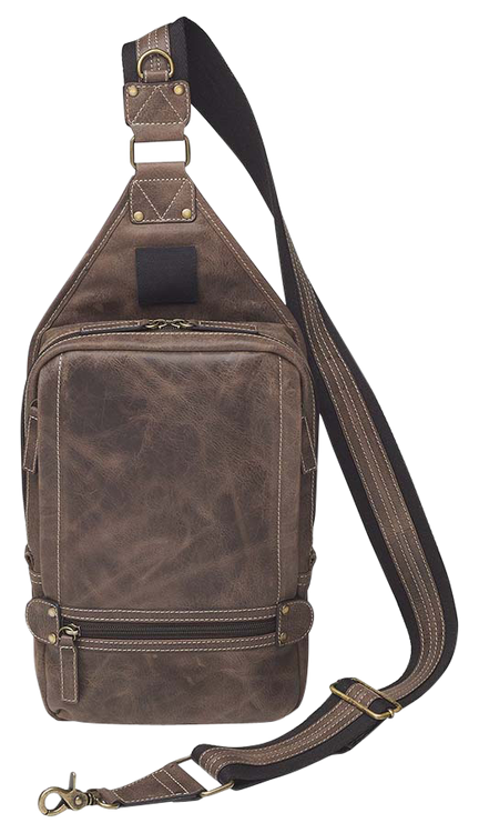 Gun Tote'n Mamas/Kingport Sling Backpack Brown Leather Includes Standard Holster