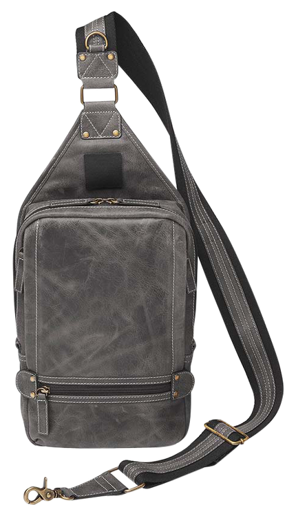 Gun Tote'n Mamas/Kingport Sling Backpack Gray Leather Includes Standard Holster