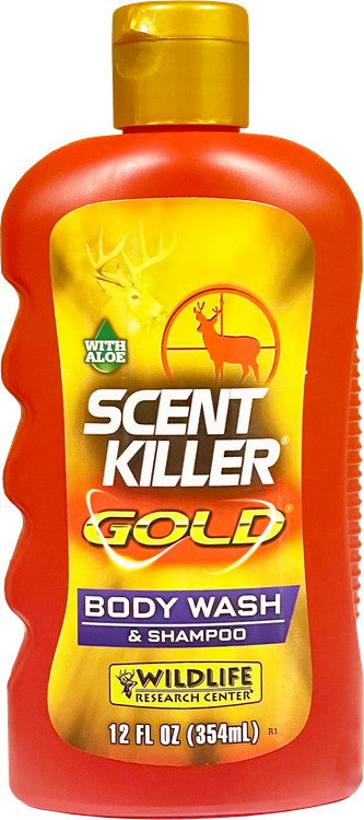 Wildlife Research Scent Killer Gold Body Wash/Shampoo Odor Eliminator 12 oz Bottle