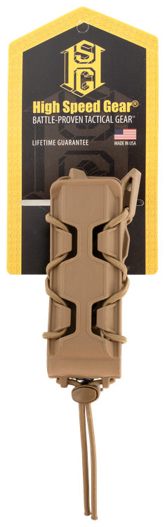 High Speed Polymer Taco, Single Magazine Pouch, Molle, Fits Most Pistol Magazines, Polymer Construction, Coyote Brown