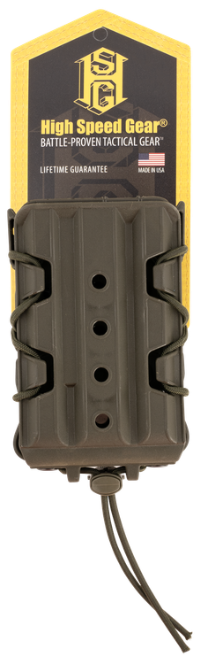 High Speed Polymer Taco, Single Magazine Pouch, Molle, Fits Most AR 15 Magazines, Polymer Construction, Olive Drab Green