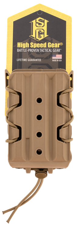 High Speed Polymer Taco, Single Magazine Pouch, Molle, Fits Most AR 15 Magazines, Polymer Construction, Coyote Brown
