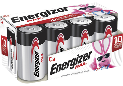 Energizer MAX C Batteries Alkaline 1.5 Volts, Qty (12) 8 Pack