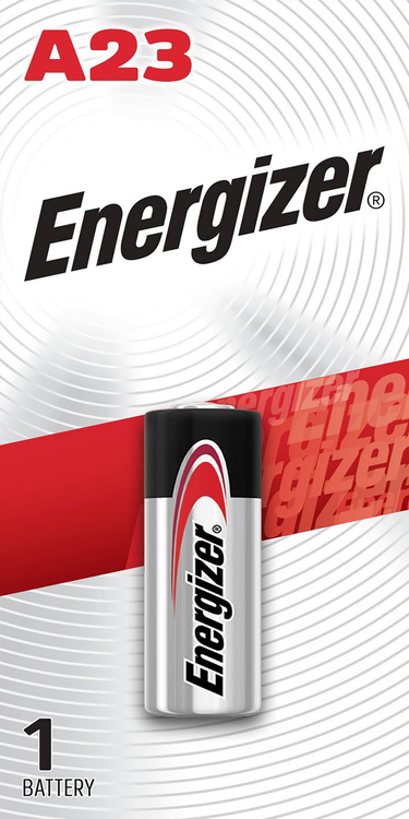 Energizer A23 Battery Silver Miniature Alkaline 12 Volts, 50 mAh Qty (72) Single Pack