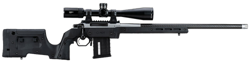MDT XRS Chassis Black, Aluminum Core with Polymer Panels, Adj. Cheekrest, M-Lok Forend, Interchangeable Grips, AICS Mag Compatible, Short Action Howa 1500