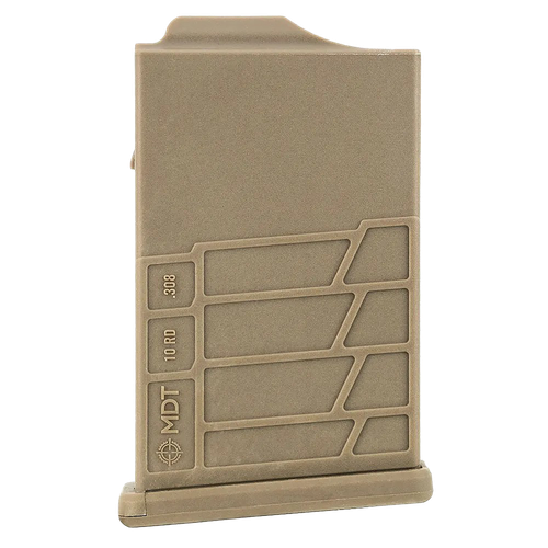MDT AICS Magazine, 10rd Extended, 308 Win/6.5 Creedmoor Short Action, Flat Dark Earth, AICS-Pattern Chassis/Bottom Metal