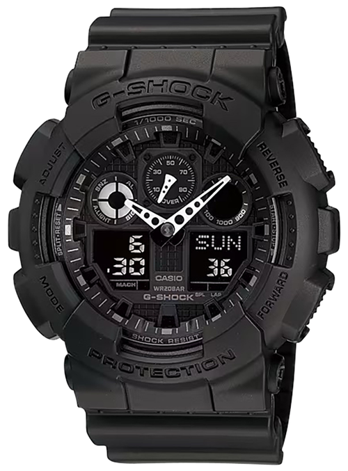 G-shock Tactical XL 52mm Keep Time Black Features Stopwatch/Speedometer