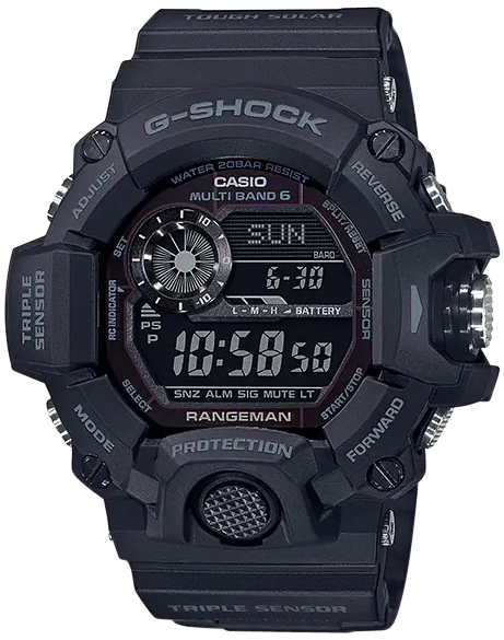 G-shock/vlc Distribution G-Shock Tactical Rangeman Keep Time Blackout Size 145-215mm Features Digital Compass