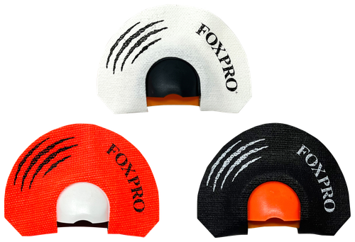Foxpro Predator Combo Diaphragm Call Rabbit/Coyote Sounds Attracts Coyotes Black/Red/White 3 Pack
