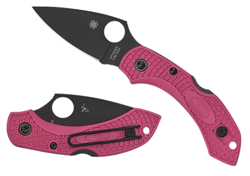 Spyderco Dragonfly 2 2.30" Folding Plain Black TiCN CPM S30V SS Blade/Pink Textured Black Accents FRN Handle Includes Pocket Clip
