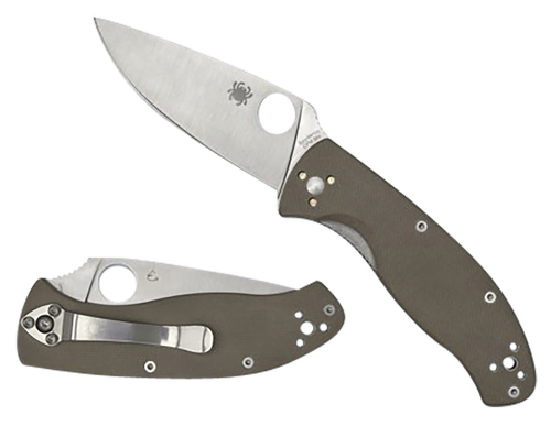 Spyderco Tenacious 3.35" Folding Part Serrated CPM M4 Blade/Brown Textured G10 Handle Includes Pocket Clip