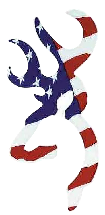 Browning Buckmark Decal Red/White/Blue Vinyl Sticker 6"