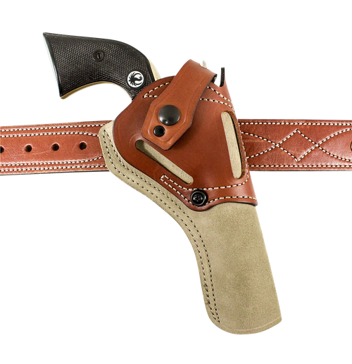 Desantis Wild Hog OWB Natural Leather, Fits Heritage Rough Rider 6.5", Leather Construction