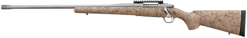 Ruger Hawkeye, FTW Hunter 6.5 PRC, 24" Forged Barrel, Threaded 5/8x24, Brake, Matte Stainless Silver, LC6 Trigger, 20 MOA Picatinny, Pro Series HS Precision Tan/Black Synthetic Speckled Stock, 4rd