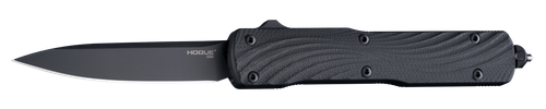 Hogue Counterstrike 3.35" OTF Drop Point Plain Black PVD CPM 20V SS Blade, Aluminum/G10 Aluminum Handle