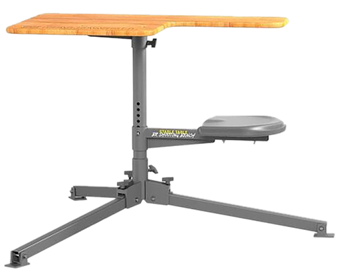 Caldwell Stable Table, BR Shooting Bench, Adjustable Shooting Rest, 45"x28" Red Oak Bench Top