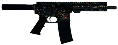 Great Lakes AR15 Pistol 223 Wylde, 7.5" SS Barrel, Splatter Black, 30rd