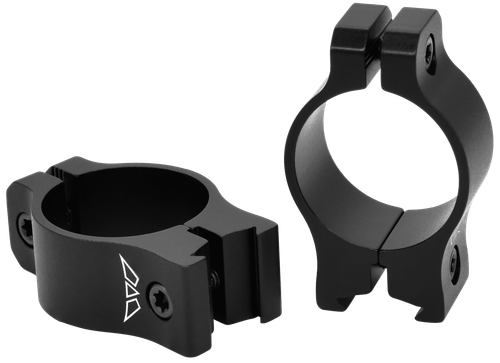 Warne Rimfire Rings Vapor Matte Black Aluminum 1" Tube Low Vertical Split 3/8" Dovetail 0 MOA