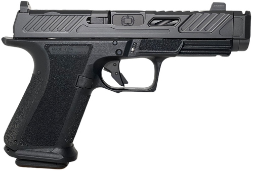 Shadow Systems MR920P Elite 9mm, 4.2" Black Spiral Fluted Compensated Barrel, Nitride, Black, Front Tritium Sight, Trigger Safety, 15rd, 2 mags