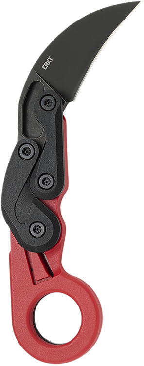 Columbia River Provoke Red, Folding Knife, Plain Edge, 1.4116 Steel Blade, Stonewash Finish, Red Grivory Handle, 2.47" Blade Length, Liner Lock