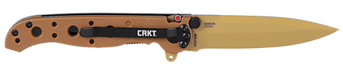 Columbia River M16, Folding Knife, EDP Finish, Dessert Tan, Glass-Reinforced Nylon Handle, 3.13" Blade Length, D2, Plain Edge, Liner Lock