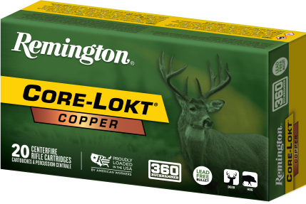 Remington Core-Lokt, 360 Buckhammer, 160gr, Core-Lokt Copper Hollow Point, 20rd Box