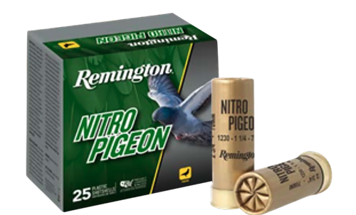 Remington Nitro Pigeon, 12 Gauge, 2.75" Chamber, #7.5 Shot, Copper Plated Hard Lead, 25rd Box