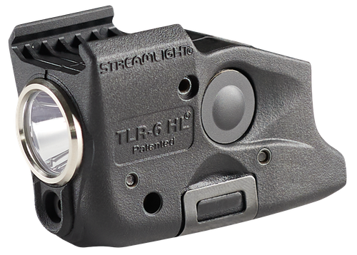 Streamlight TLR-6 HL, Tac Light with Red Laser, Fits Glock 17,19,23,22, 300 Lumens, Matte Finish, Black, Includes Three SLB2 Batteries with USB-C Charging Case