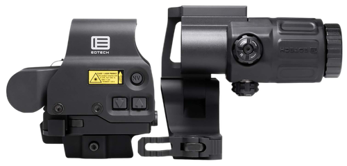 EOTech EXPS3-0 HWS Sight and Magnifier, Night Vision Compatible Sight, 68 MOA Ring & 1 MOA Red Dot, Matte Finish, Black, Includes G33 Magnifier with Switch-to-Center Mount
